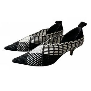 Céline Woven Kitten Heels
